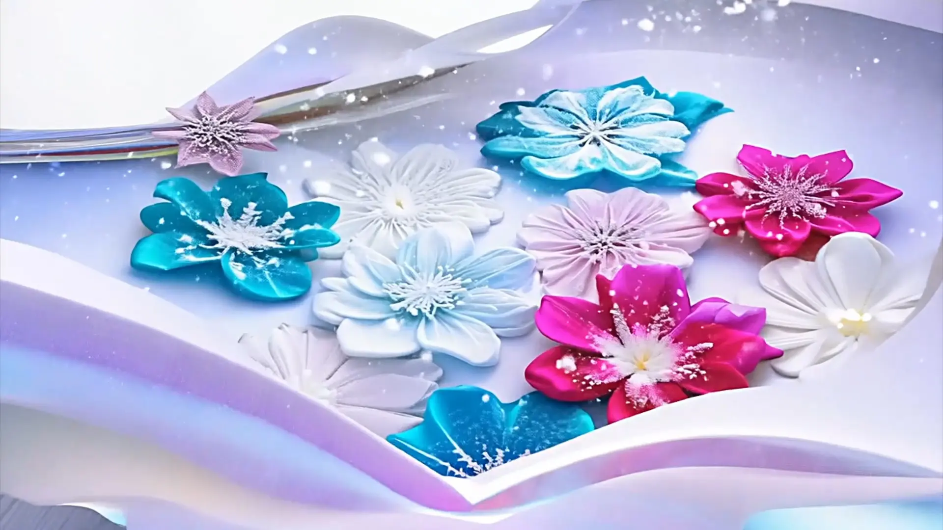 Artistic Floral Background Video for Title Animation